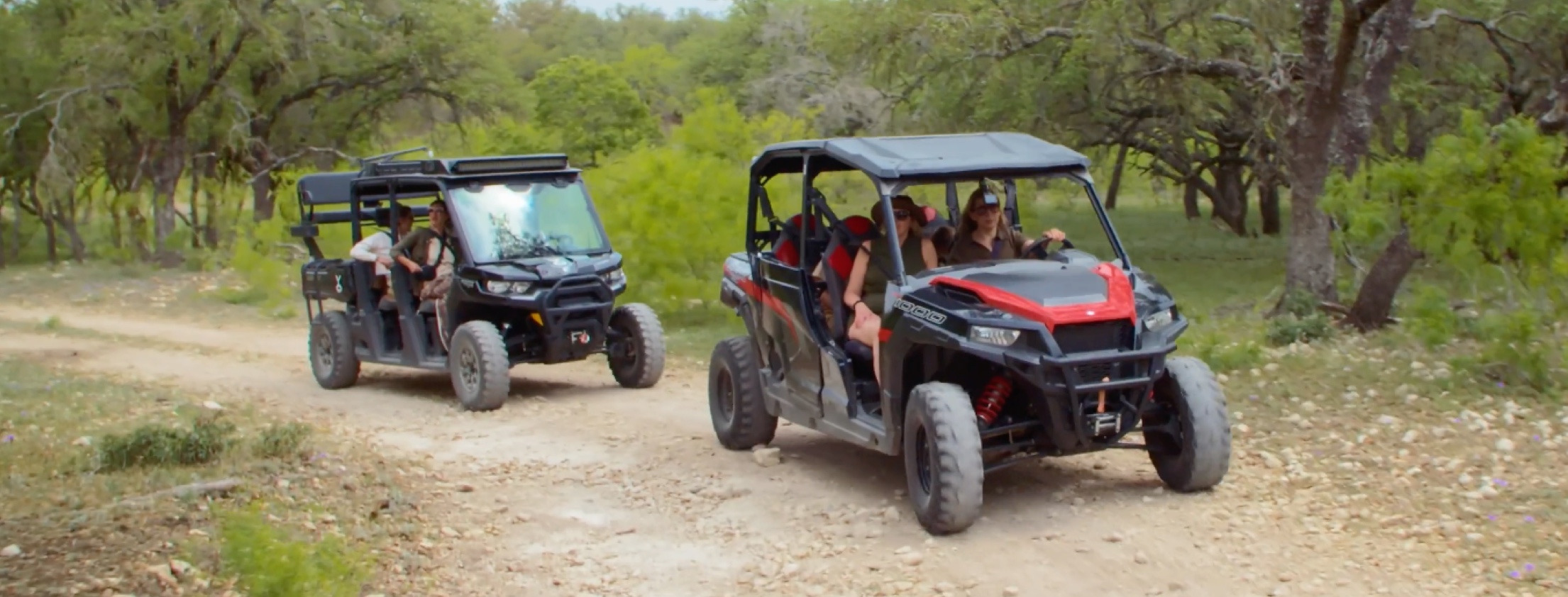 The families start their ride