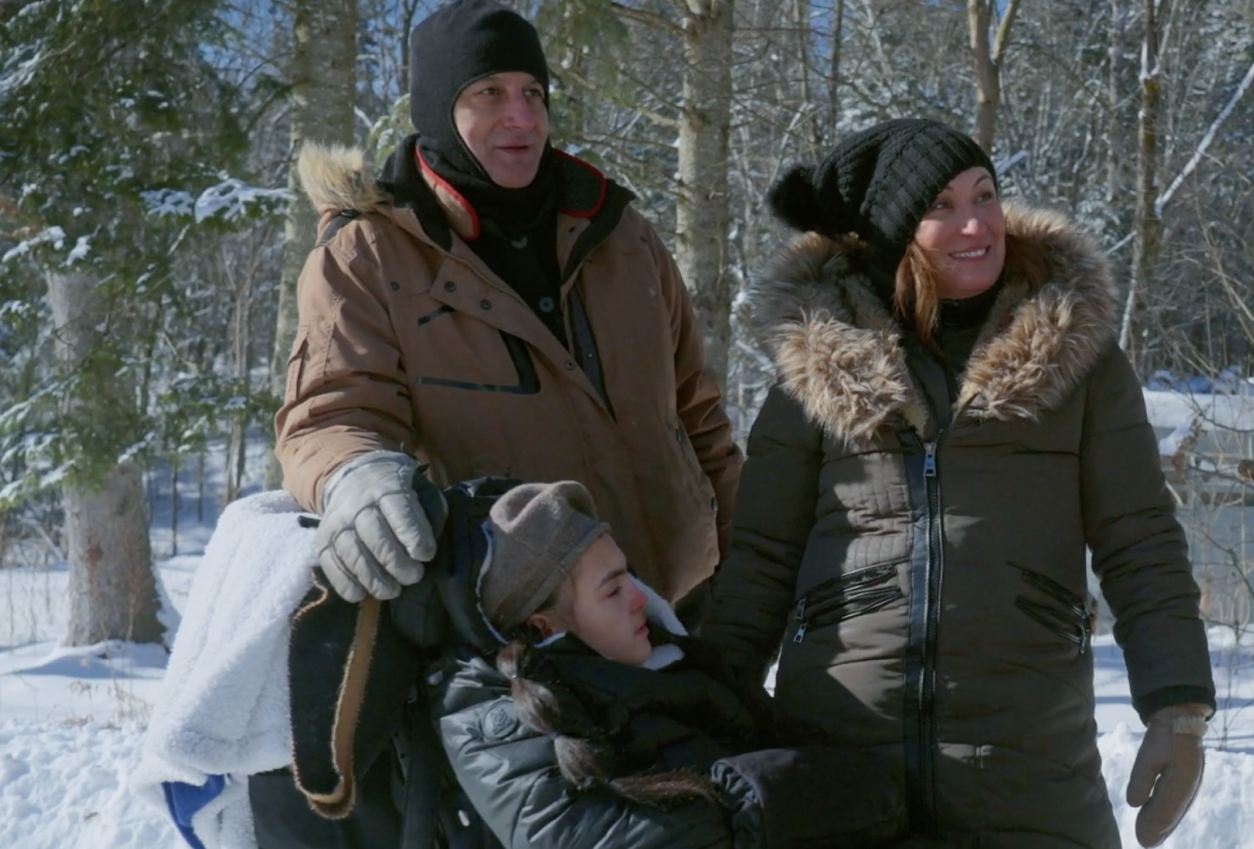 Hand touching something.