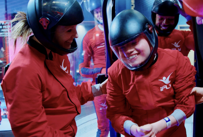 Hand touching something.